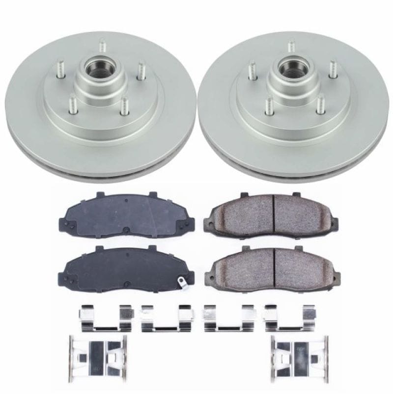 PowerStop — Genuine Geomet Coated Rotor and Low-Dust Ceramic Brake Pad Kit