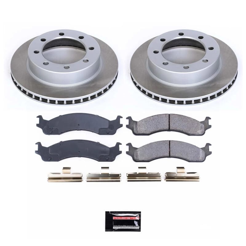 PowerStop — Semi-Coated Rotor and Low-Dust Ceramic Brake Pad Kit