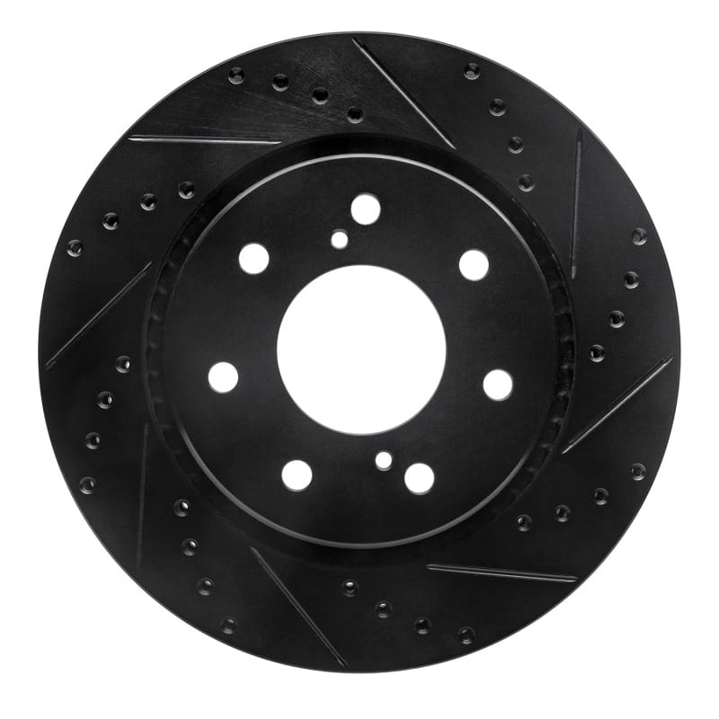 R1 Concepts — R1 Concepts Brake Rotor Drilled and Slotted Black