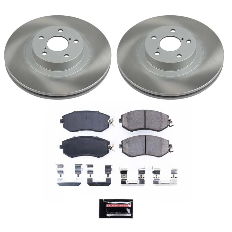 PowerStop — Semi-Coated Rotor and Low-Dust Ceramic Brake Pad Kit