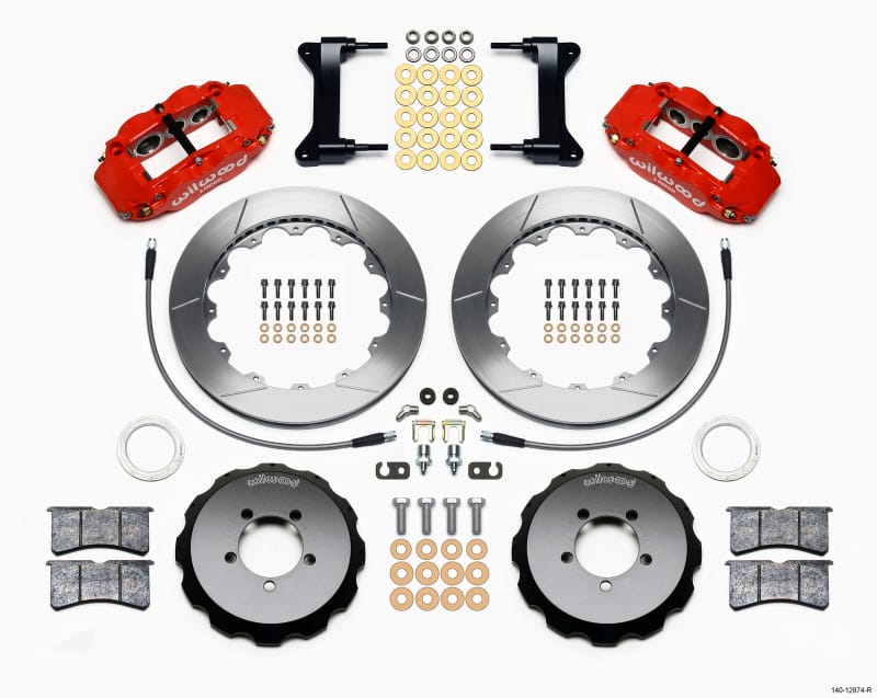 Wilwood — KIT,FRONT,SUBARU WRX 99-17,FNSL6R 13.06x1.25,REAR MT,RED,W/LINES