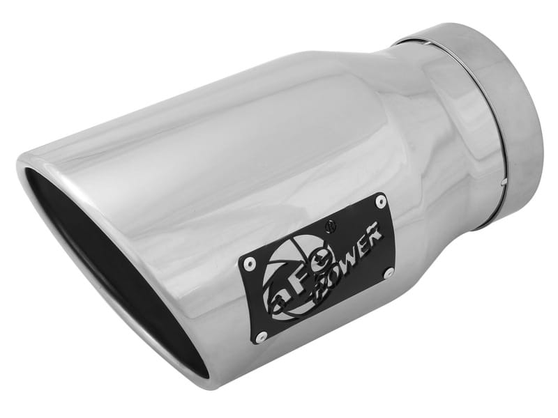 aFe — MACH Force-Xp 304 Stainless Steel Clamp-on Exhaust Tip Polished Left Side Exit