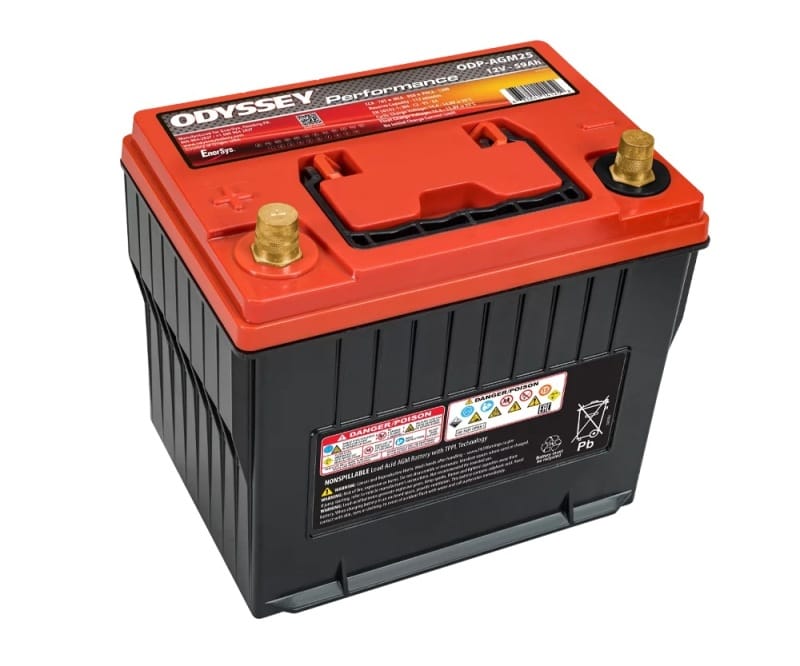 Odyssey Battery — battery, auto, Odyssey ODP-AGM25, group 25 AGM