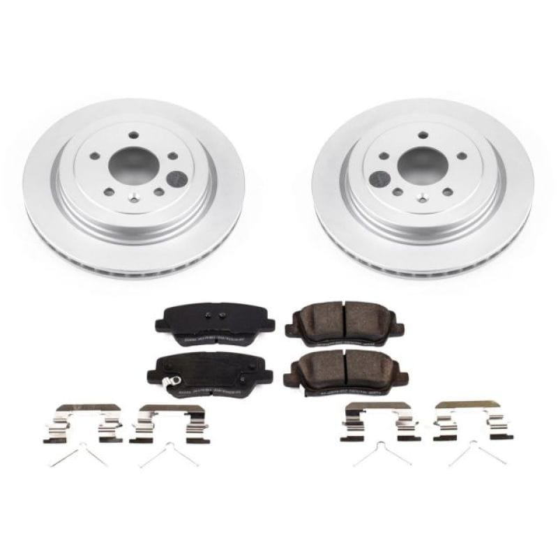 PowerStop — Genuine Geomet Coated Rotor and Low-Dust Ceramic Brake Pad Kit