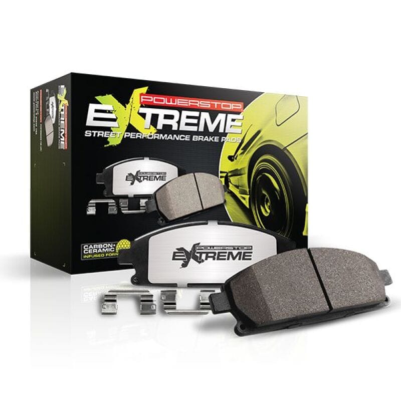 PowerStop — PowerStop - Z26 Performance Carbon-Fiber Ceramic Brake Pads with Hardware Kit