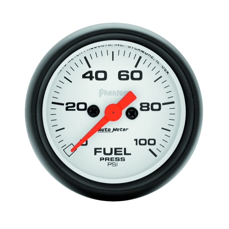 AutoMeter — GAUGE, FUEL PRESSURE, 2 1/16" , 100PSI, DIGITAL STEPPER MOTOR, PHANTOM
