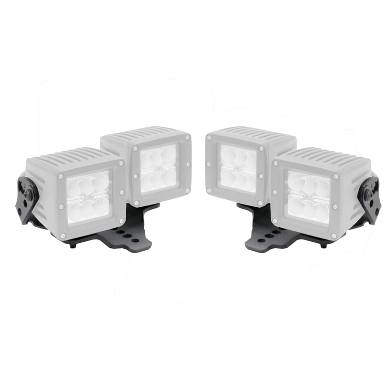 Go Rhino — Go Rhino 18-20 Jeep Wrangler JL/JLU/Gladiator JT Light Mount - Two 3in Cubes
Hood Hinge Mount