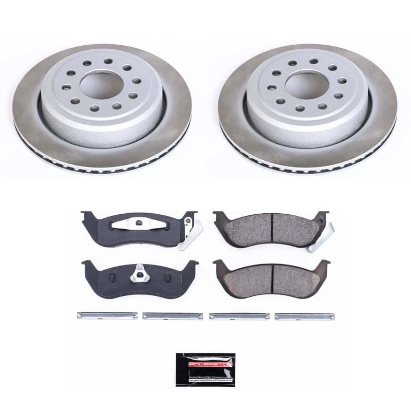 PowerStop — Semi-Coated Rotor and Low-Dust Ceramic Brake Pad Kit