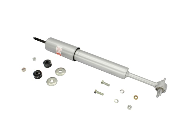 KYB — The KYB Gas-a-just monotube shock absorber has additional performance advantages over the traditional twin-tube design: It can instantly, automatically adjust to your performance needs and never experiences fade due to aeration. The KYB Gas-a-just has two separate working chambers: An air-free hydraulic piston and valve area for responsiveness and control, and a second high-pressure nitrogen gas area with a floating piston that provides a comfortable ride during normal driving and adds instant p
High Pressure Monotube Gas Shock