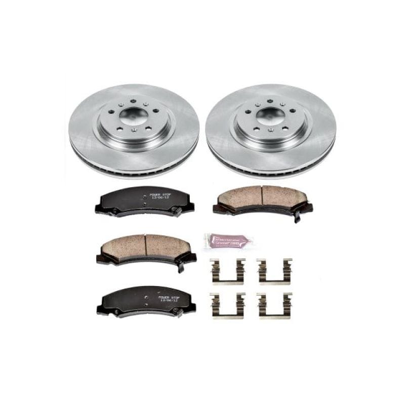 PowerStop — OE Stock Replacement Low-Dust Ceramic Brake Pad and Rotor Kit