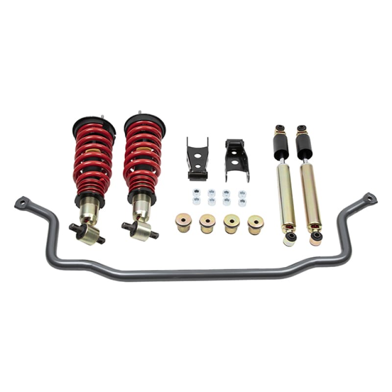 Belltech — PERFORMANCE HANDLING KIT PLUS W/ DAMPING ADJUSTABLE COILOVERS/SHOCKS - 985HKP
Complete Kit Inc. Damping/Height Adjustable Front Coilovers & Front Sway Bar