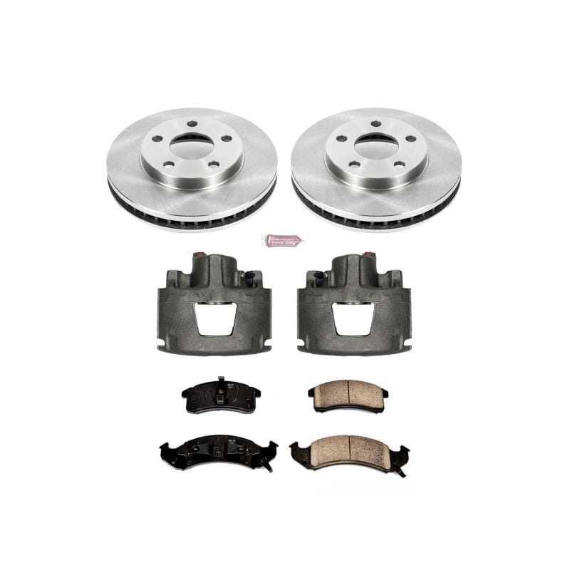 PowerStop — OE Stock Replacement Low-Dust Ceramic Brake Pad, Rotor and Caliper Kit