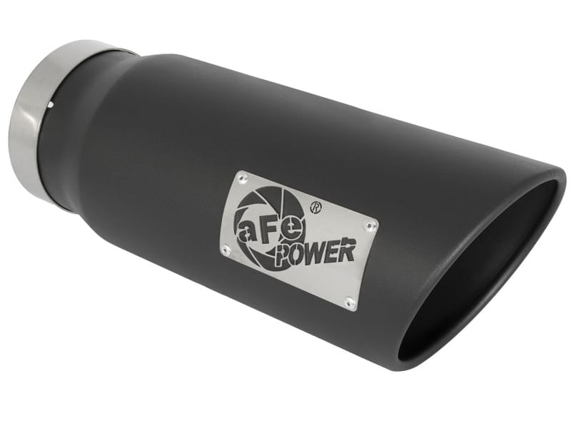 aFe — MACH Force-Xp 409 Stainless Steel Clamp-on Exhaust Tip Black