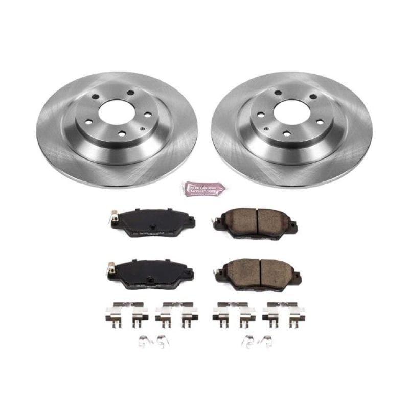 PowerStop — OE Stock Replacement Low-Dust Ceramic Brake Pad and Rotor Kit