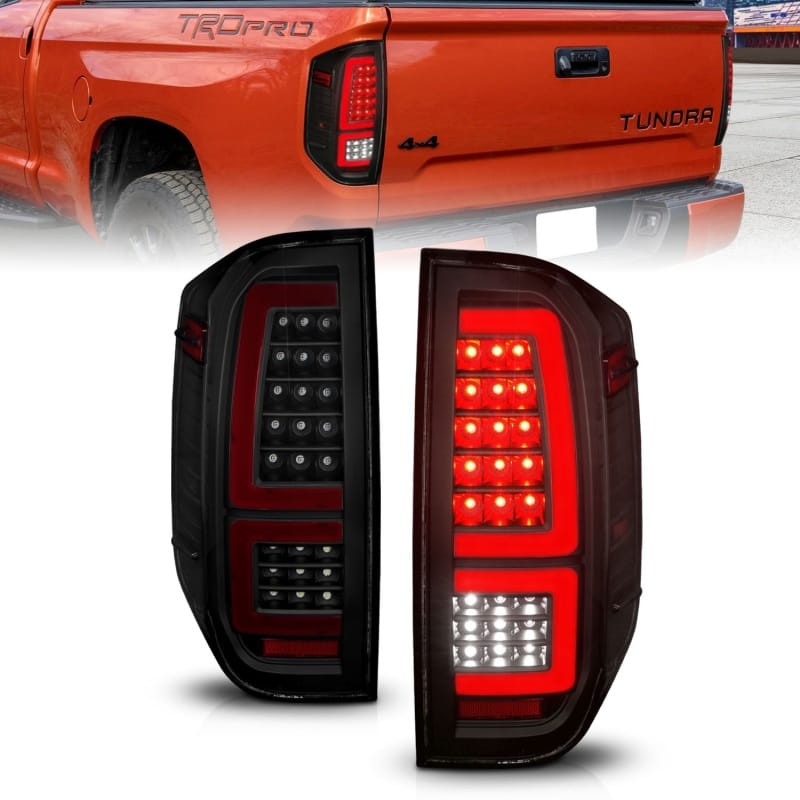 ANZO — ANZO 2014-2021 Toyota Tundra LED Taillights Black Housing/Smoke Lens