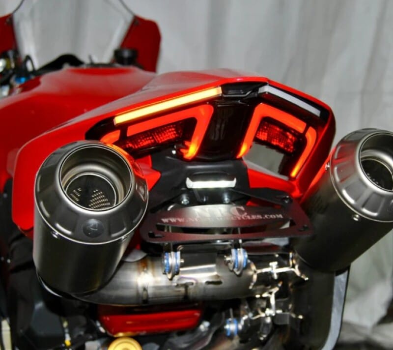 New Rage Cycles — New Rage Cycles 25+ Ducati V4 Panigale/V4 Streetfighter Fender Eliminator - Akrapovic Race Exhaust