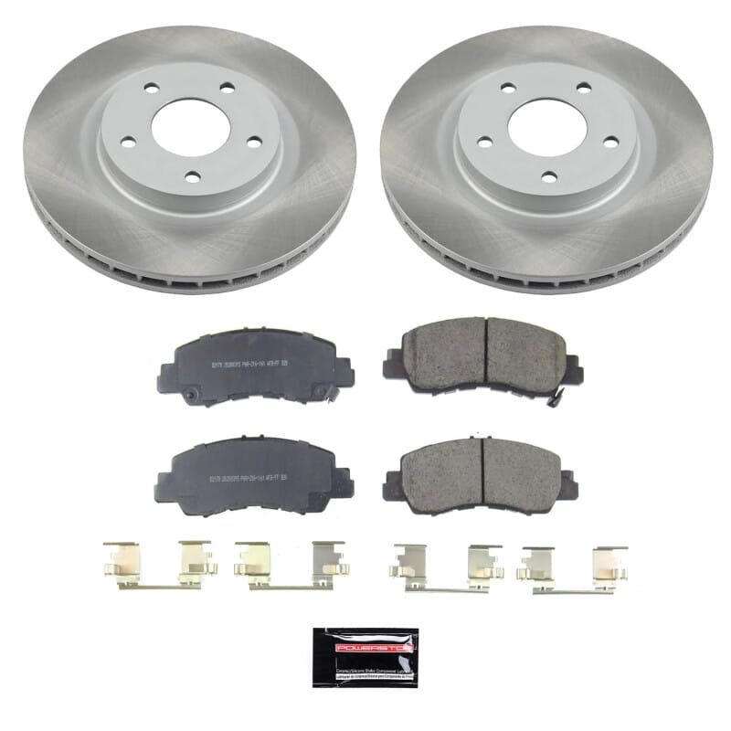 PowerStop — Semi-Coated Rotor and Low-Dust Ceramic Brake Pad Kit