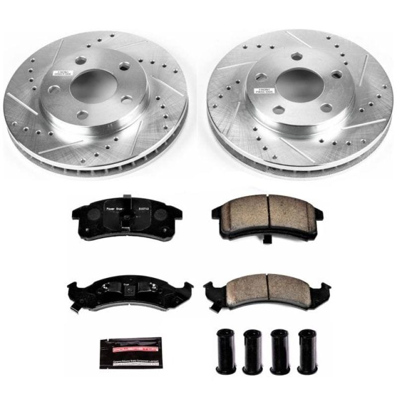 PowerStop — Z23 Daily Driver Carbon-Fiber Ceramic Brake Pad and Drilled & Slotted Rotor Kit