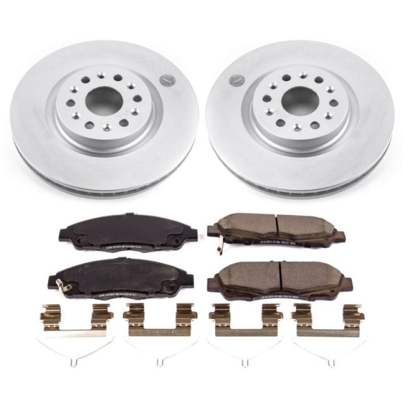 PowerStop — Genuine Geomet Coated Rotor and Low-Dust Ceramic Brake Pad Kit