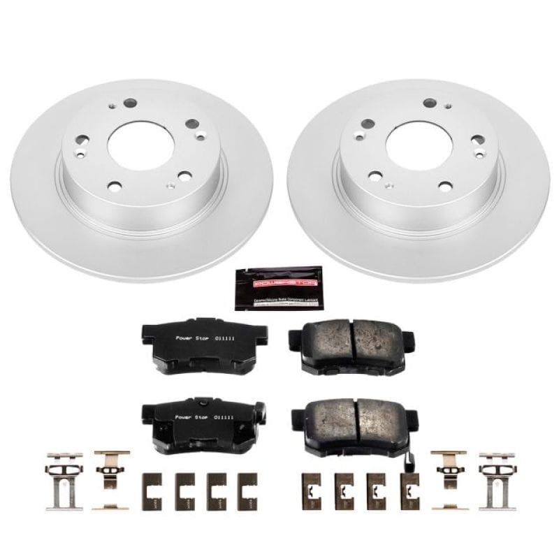 PowerStop — Genuine Geomet Coated Rotor and Low-Dust Ceramic Brake Pad Kit