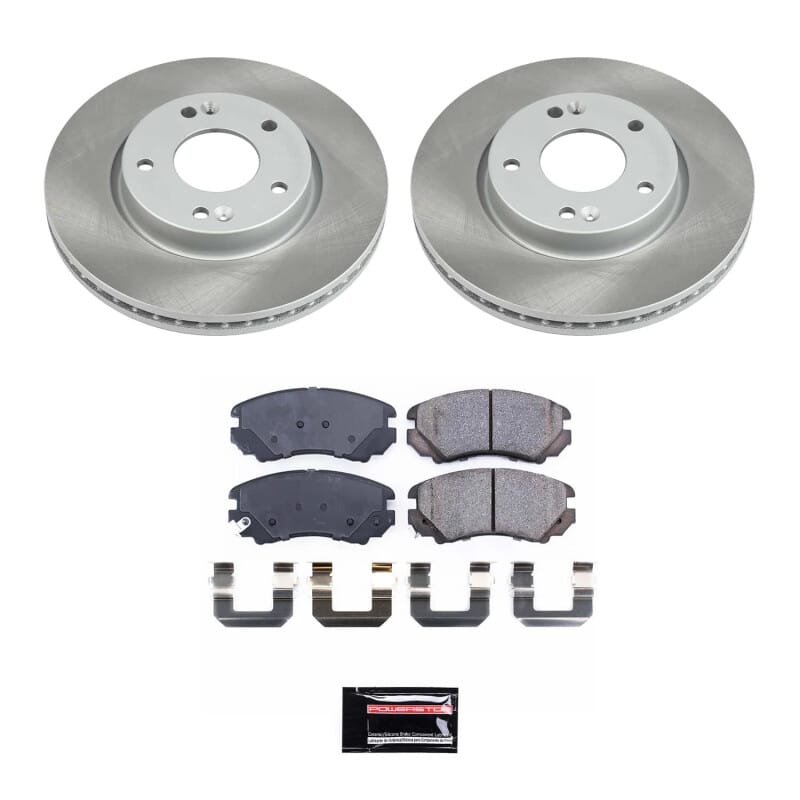 PowerStop — Semi-Coated Rotor and Low-Dust Ceramic Brake Pad Kit