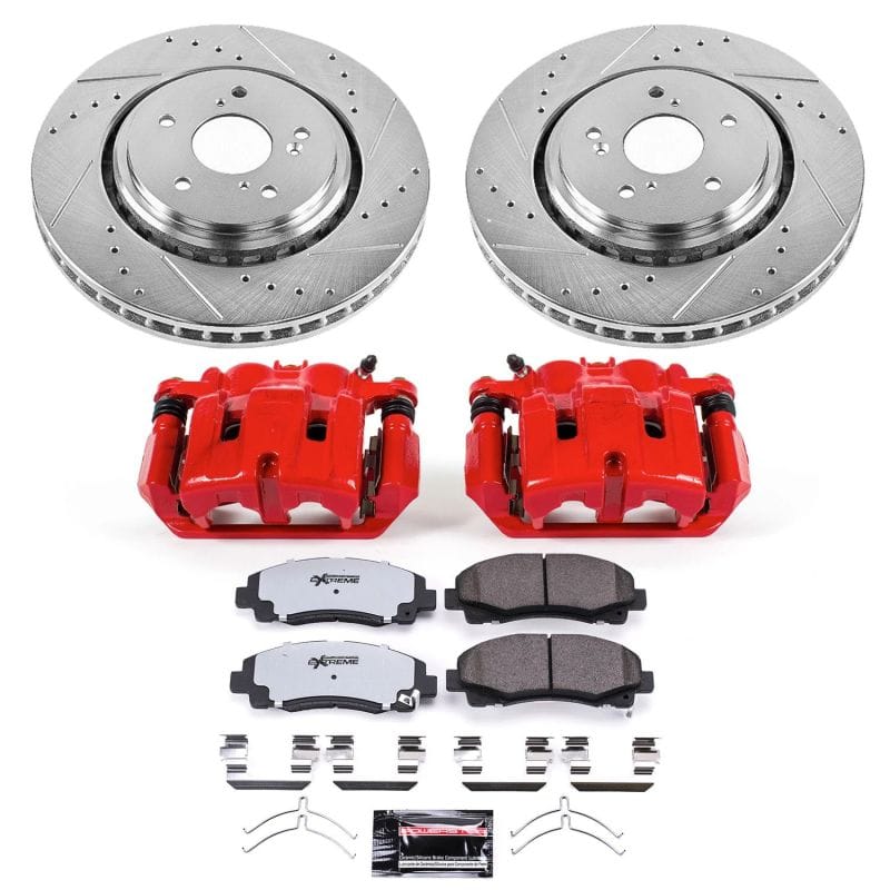 PowerStop — Z36 Truck and SUV Ceramic Brake Pad, Drilled & Slotted Rotor, and Caliper Kit