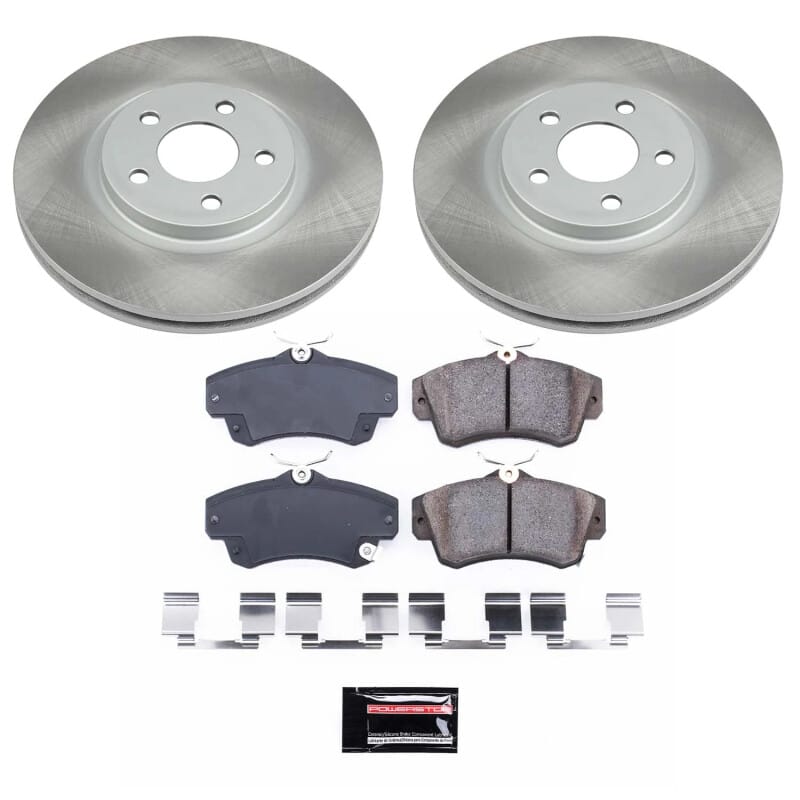 PowerStop — Semi-Coated Rotor and Low-Dust Ceramic Brake Pad Kit