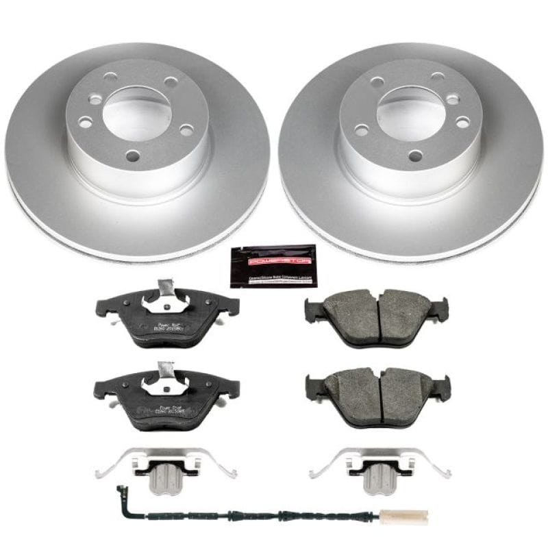 PowerStop — Genuine Geomet Coated Rotor and Carbon-Fiber Ceramic Brake Pad Kit