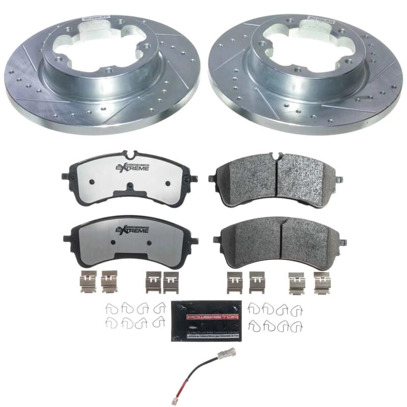 PowerStop — Z36 Truck and SUV Carbon-Fiber Ceramic Brake Pad and Drilled & Slotted Rotor Kit