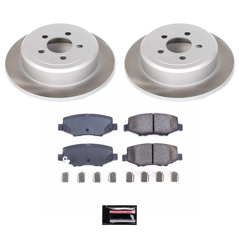 PowerStop — Semi-Coated Rotor and Low-Dust Ceramic Brake Pad Kit