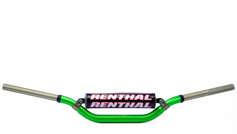 Renthal — RC/Honda CR/CRF 04-18/Kawasaki KX/KXF 06-18, Green, Width 804mm, Height 105mm, Rise 64mm, Clamp Area Width 110mm, Sweep 54mm, Control Length 200mm
