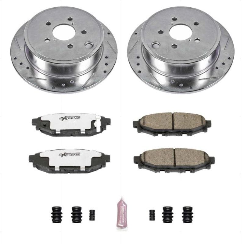 PowerStop — Z26 Street Performance Ceramic Brake Pad and Drilled & Slotted Rotor Kit