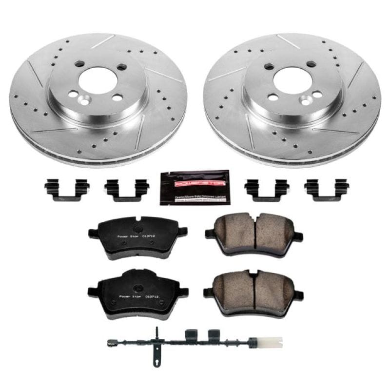 PowerStop — Z23 Daily Driver Carbon-Fiber Ceramic Brake Pad and Drilled & Slotted Rotor Kit