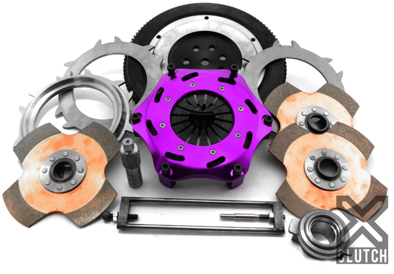 XCLUTCH — Clutch Kit Inc Chromoly Flywheel; 7  1/4" Triple Solid Ceramic Clutch Discs