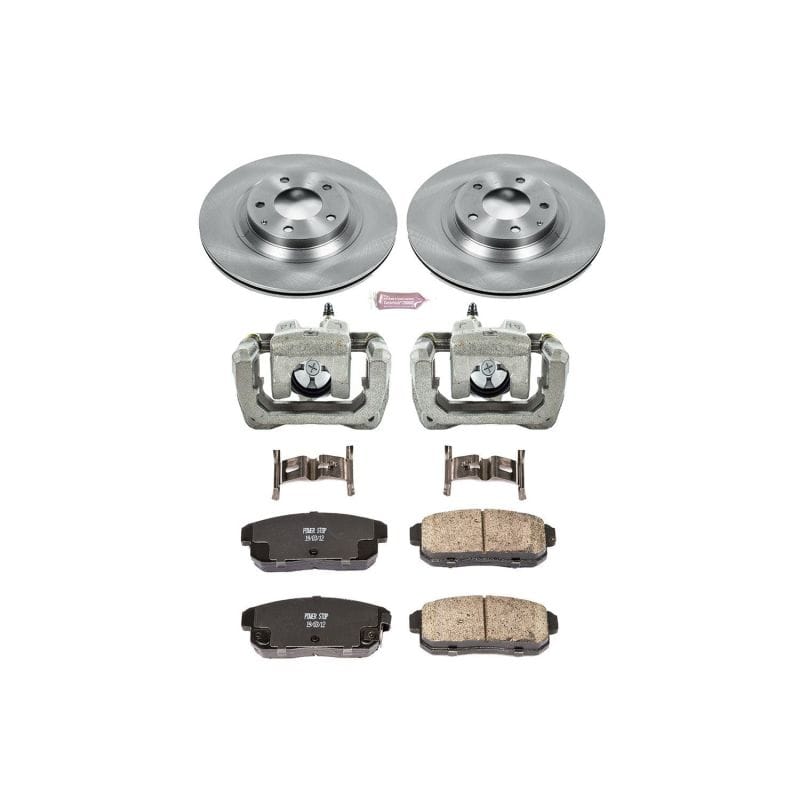 PowerStop — OE Stock Replacement Low-Dust Ceramic Brake Pad, Rotor and Caliper Kit