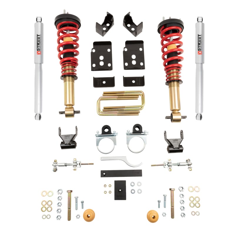 Belltech — PERFORMANCE COILOVER KIT W/ HEIGHT ADJUSTABLE FRONT COILOVERS - 1000SPC
Complete Kit Inc. Height Adjustable Front Coilovers