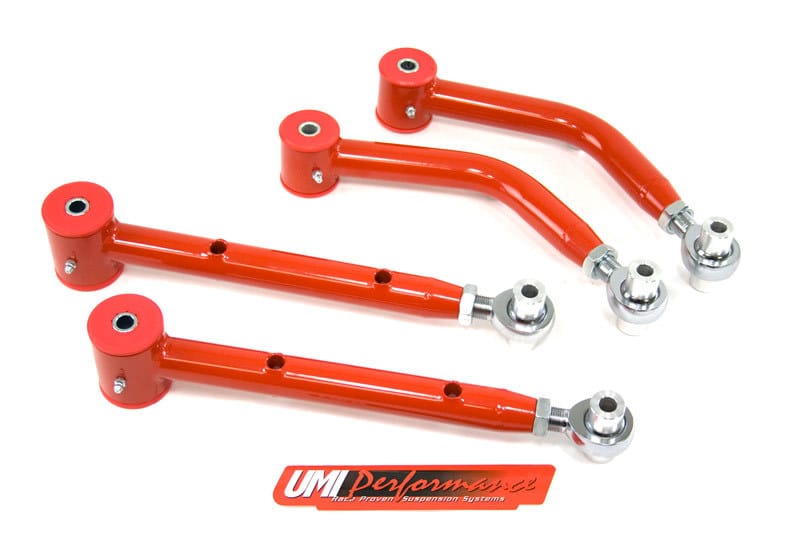 UMI Performance — UMI adjustable rear control arms for 1971-75 GM H-Body improve traction.