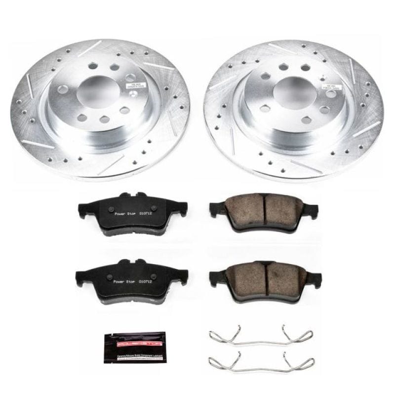 PowerStop — Z23 Daily Driver Carbon-Fiber Ceramic Brake Pad and Drilled & Slotted Rotor Kit