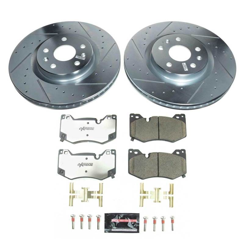 PowerStop — Z26 Street Performance Ceramic Brake Pad and Drilled & Slotted Rotor Kit
