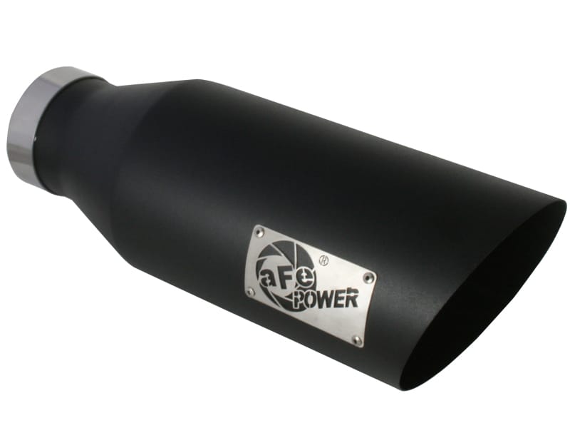 aFe — MACH Force-Xp 409 Stainless Steel Clamp-on Exhaust Tip Black