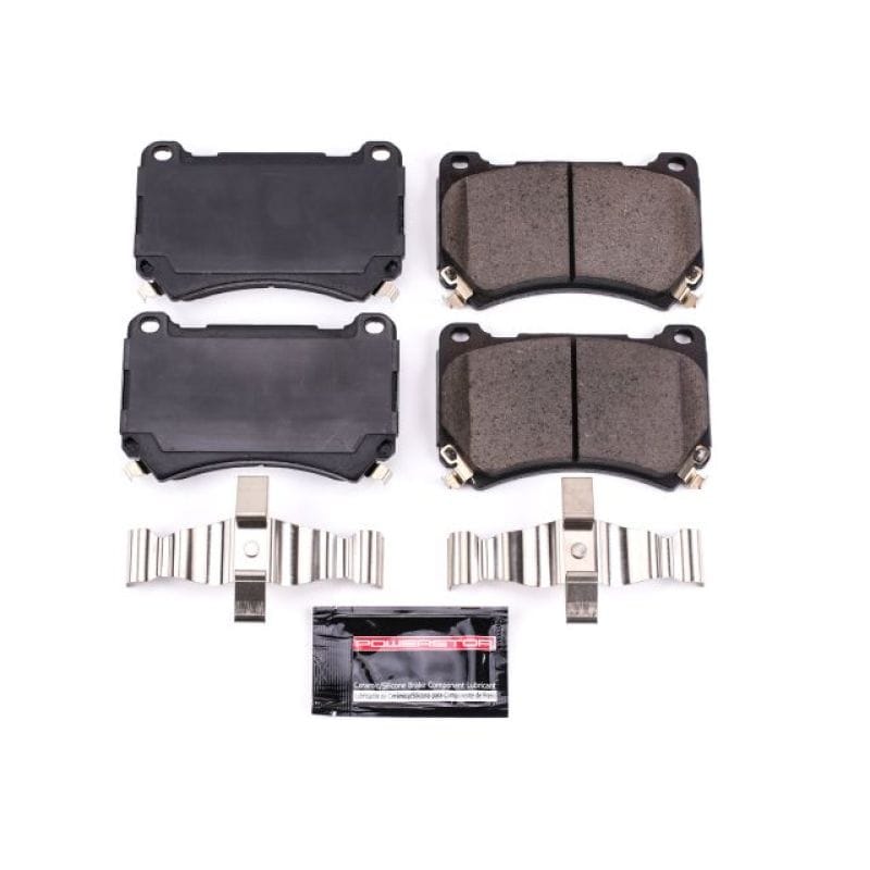PowerStop — PowerStop - Z23 Daily Driver Carbon-Fiber Ceramic Brake Pads with Hardware Kit