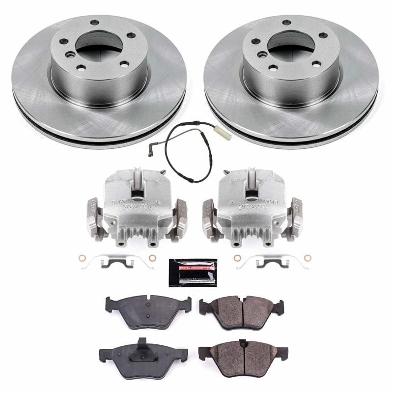 PowerStop — OE Stock Replacement Low-Dust Ceramic Brake Pad, Rotor and Caliper Kit