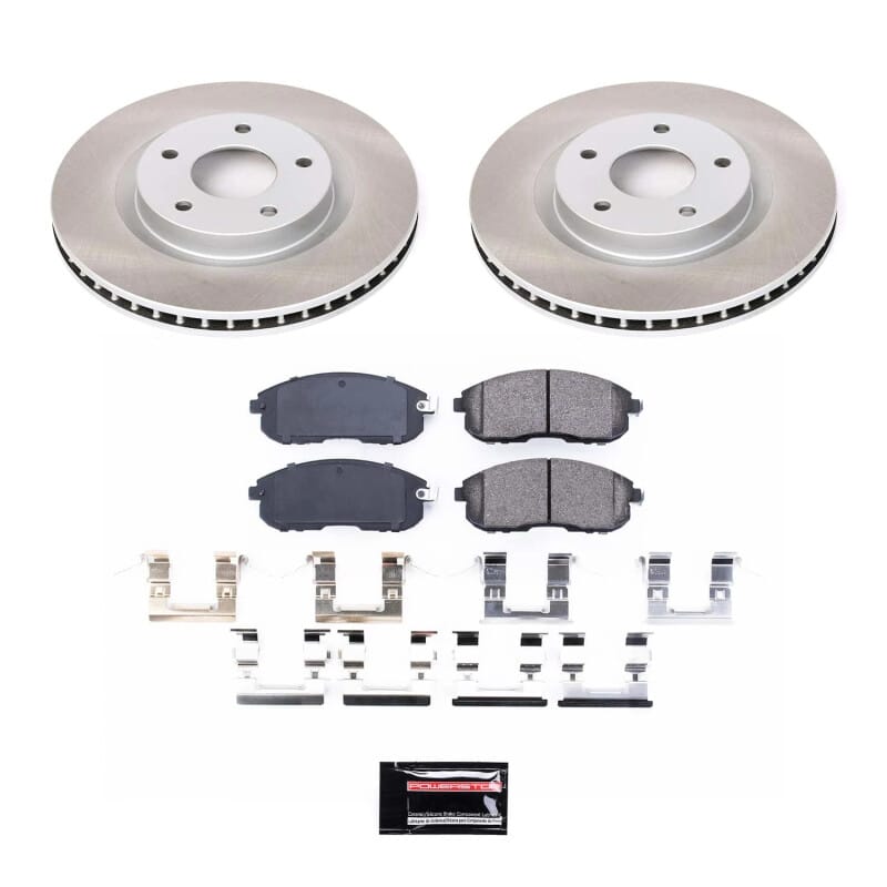PowerStop — Semi-Coated Rotor and Low-Dust Ceramic Brake Pad Kit