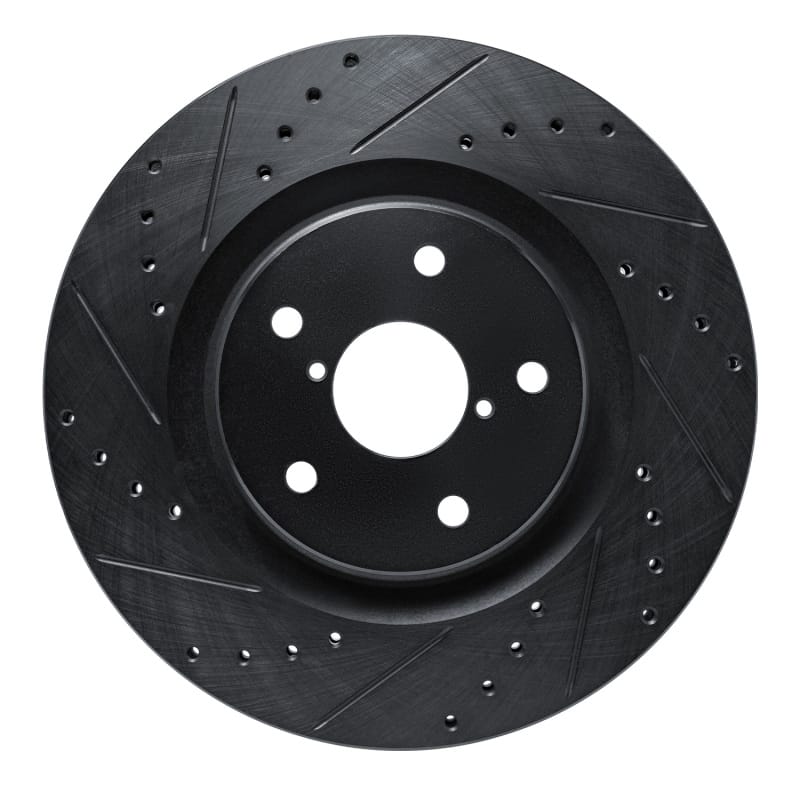 R1 Concepts — R1 Concepts Brake Rotor Drilled and Slotted Black