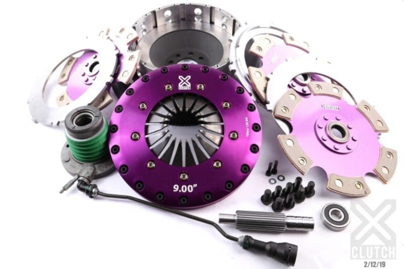 XCLUTCH — Clutch Kit Inc Chromoly Flywheel + HRB; 9" Triple Solid Ceramic Clutch Discs