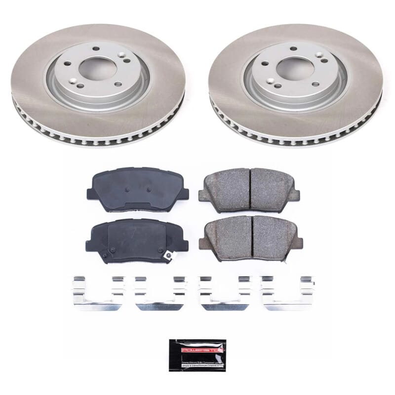 PowerStop — Semi-Coated Rotor and Low-Dust Ceramic Brake Pad Kit