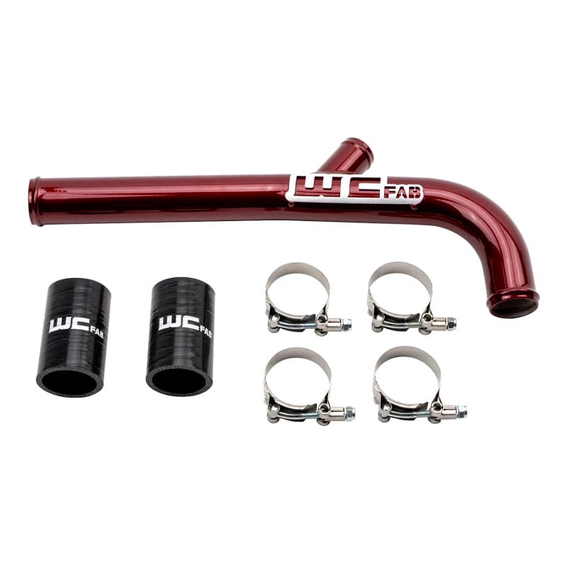 Wehrli — Upper Coolant Pipe, for 13-15 6.7L Cummins, Dual Radiator, WCFab Red