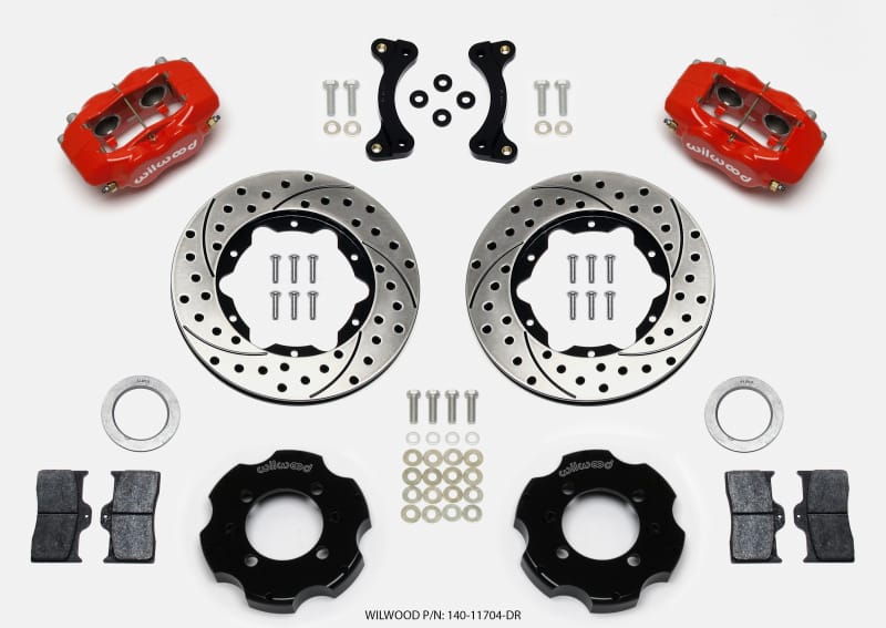 Wilwood — KIT,FRONT,FDLI,MIATA 90-05,11.00x.81 ROTOR,DRILLED,RED