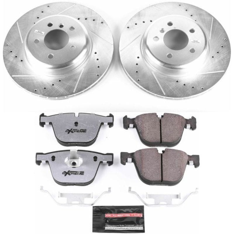 PowerStop — Z26 Street Performance Ceramic Brake Pad and Drilled & Slotted Rotor Kit