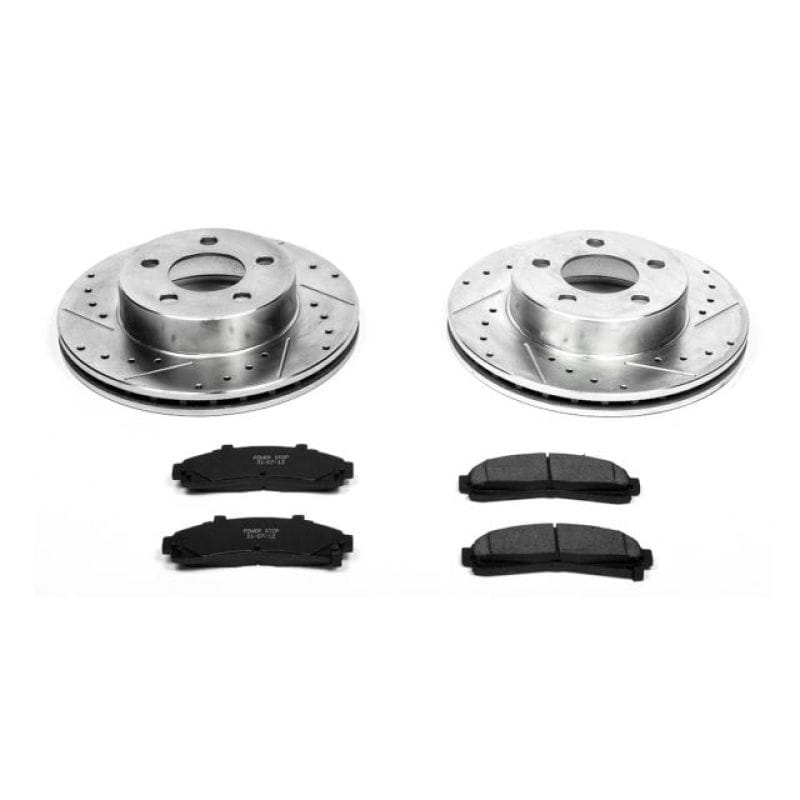 PowerStop — Z23 Daily Driver Carbon-Fiber Ceramic Brake Pad and Drilled & Slotted Rotor Kit